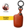 Tukellen for Key Fob Cover Genuine Leather with Keychain,Leather Key