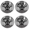 Golf Cart 8" SS Wheel Covers Hub Caps, Set of