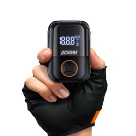 Electric Bicycle Pump, 120PSI Mini Bicycle Pump with Pressure Gauge, Suitable for Schrader and Presta Valve, Portable Pump for Road Bike, Mountain Bike, E-Bike, City Bike