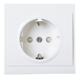 Kopp 923413082 Malta Protective contact socket with increased protection against accidental contact (child protection cover), arctic