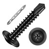 Self Tapping Screws for Metal (200Pcs) #8×1" Black Sheet Metal