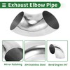 Motoforti 4pcs 90 Degree Mandrel Bend Elbow Car Exhaust Pipe