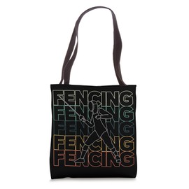 Fencing Fencer Fence Mask Épée Long Sword Saber Rapier Tote Bag