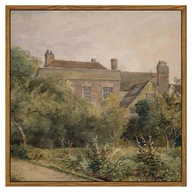 InSimSea Square Framed Canvas Wall Art, Home Decor Classical Scenery Landscape Watercolor Paintings Canvas Prints, Wall Decorations for Living Room Home Farmhouse Bathroom Decor 12"x12"