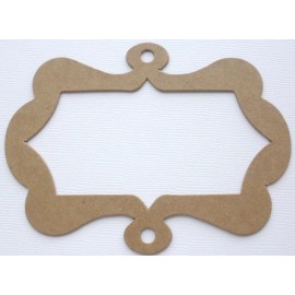 Unbranded {6} HANGING SCALLOP FRAME - Picture Frames Chipboard Die Cuts - 3 1/4" x 4 3/8"