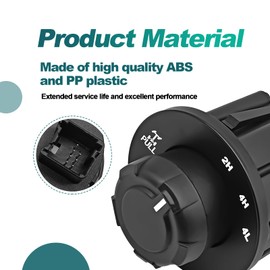 NOTISH 4WD Switch Knob, 4x4 Differential Lock Switch, E-Locker Override Control Switch OEM AL3Z-14B166-BA, Electronic Locking Switch Knob, Compatible with Ford F-150 2009-2014