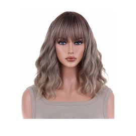 Unbranded Browm Bob Wig Wigs Classic Cap Women's Wig - Iced Mocha R