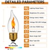 XIAOKALAMI C11/C35 LED Flame Effect Bulb, E26 Base, Flickering Candle