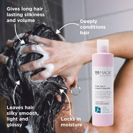 Sea Magik - Co Wash Conditioner with Moringa Oil, Seaweed and Himalayan Pink Salt Granules, Natural Hydrating Spa Treatment for Curly and All Hair Types, Vegan and Cruelty Free (300ml Conditioniser)