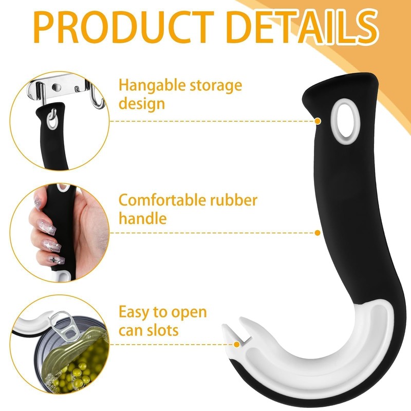 Ring Can Opener J Shape Kitchen Gadget Canned Easy Open