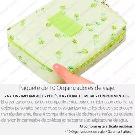 Mercader Digital 10x Bolsa Maquillaje Organizador Travel Cosmeticos Mayoreo