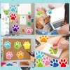 600Pcs Paw Print Note Pads, Colorful Paw Shaped Sticky Notes