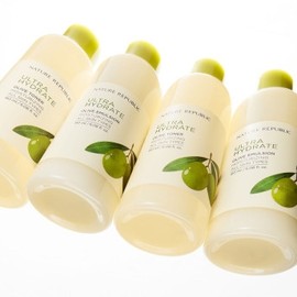 Bundle of 4 Nature Republic Really Moist Olive Toner Emulsion 2 Type Set 4 Pieces / 4개묶음 네이처리퍼블릭 진짜진짜 촉촉한 올리브 토너에멀전 2종 세트 4개