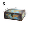 LIKEUDO Wooden Decorative Jewelry Storage Box with Map Pattern Treasure