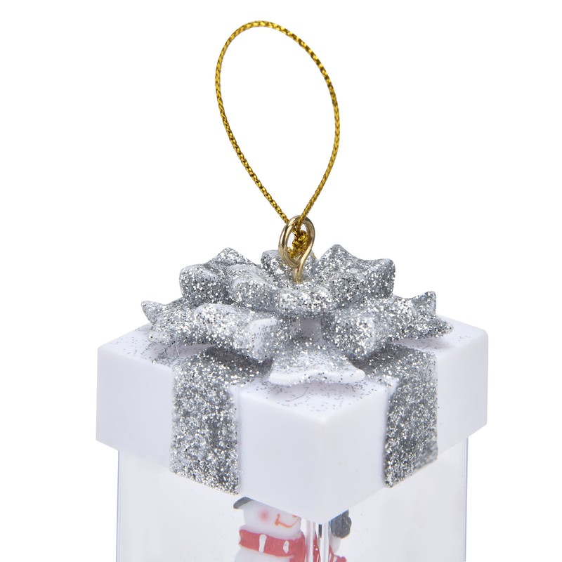 4.7inch Christmas Snowman Scene Hanging Lanterns Battery Operated Lighted Lamp
