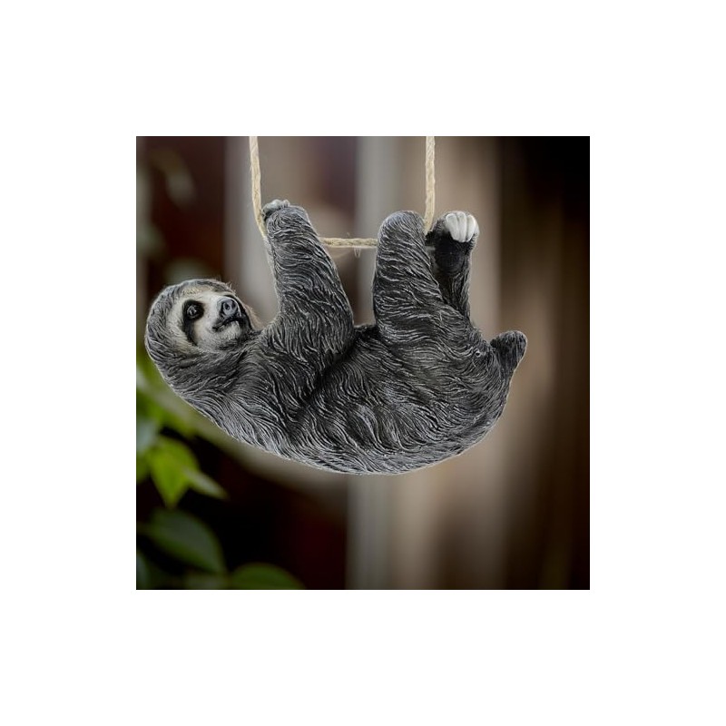 Distinctive Designs, Sloth Tree Hanger Figurine (Baby 6inch), Grey