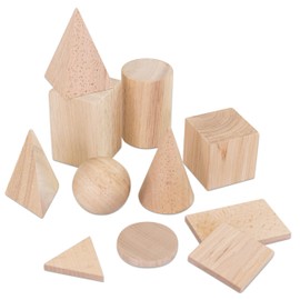 Betzold - Geometriekörper und Grundflächen, 11-tlg. Satz - Holz-Formen Mathe Geometrische Körper Flächen Box