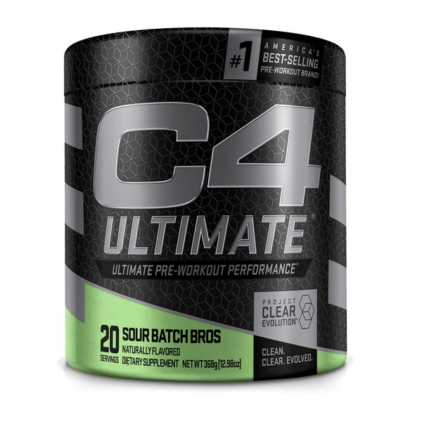 Cellucor C4 Ultimate Pre Workout Powder Sour Batch Bros - Sugar Free Preworkout Energy Supplement for Men & Women - 300mg Caffeine + 3.2g Beta Alanine + 2 Patented Creatines - 20 Servings