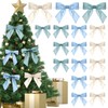 Daifunli 24 Pcs Velvet Christmas Bows for Christmas Tree 4.72"