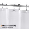 MitoVilla White Fabric Shower Curtain Liner - Heavy, Simple Shower