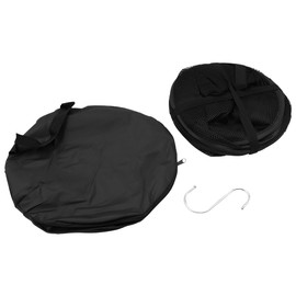 Sarini 4 Layers Hanging Drying Net - Black and Green Herb Meat Plant Vegetable Fruit Dryer Basket with Zippers