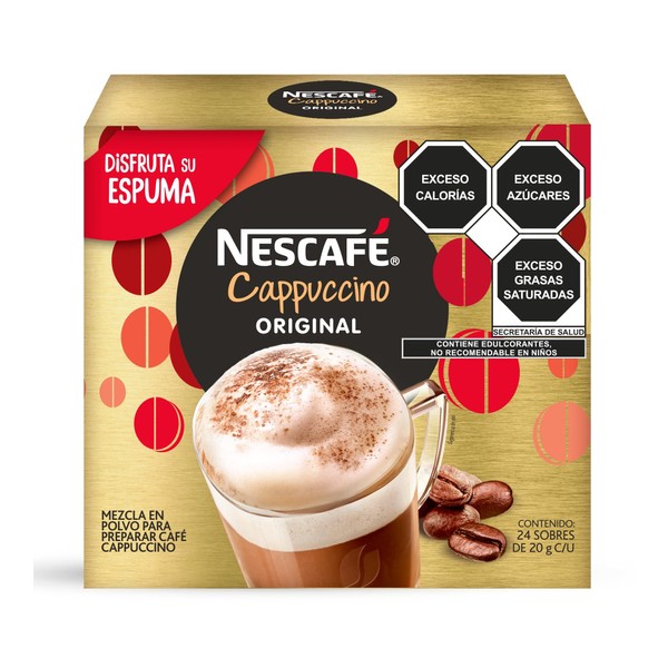 Café Soluble Nescafé Cappuccino Original 24 Sticks 20g c/u