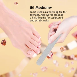 Diamancel Luxury Diamond Toenail File – #6 Medium Grit Finishing File for Toe Nails