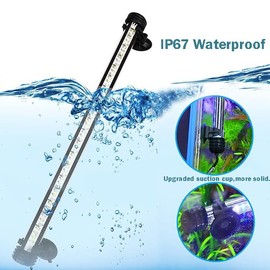 REIRQIE Submersible Aquarium Light Underwater Fish Tank Light with Timer Auto On/Off, LED Aquarium Light Bar 3 Light Modes Dimmer Adjustable Brightness,23.2inch (with Timer&dimmer)