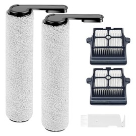 Replacement Brush Rollers and HEPA Filters for Tineco Floor ONE S6/ S7 Pro Cordless Wet Dry Vacuum Cleaner 2 Brush Rollers, 2 HEPA Filters - [ S6 Parts# FW110500US] [ S7 Pro Parts#FW200300US]
