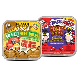 C&S Suet Variety Value Pack, Peanut Delight Dough & Berry Treat 24 Pack