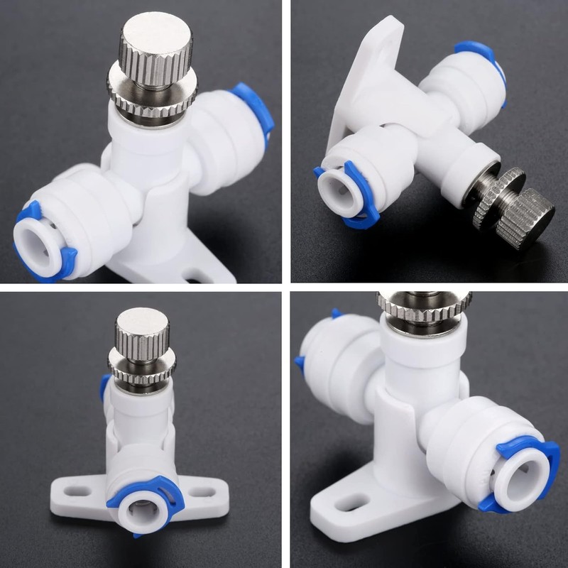 Reverse Osmosis 1/4" Hose, Yetaha Water Flow Adjust Valve Regulator,