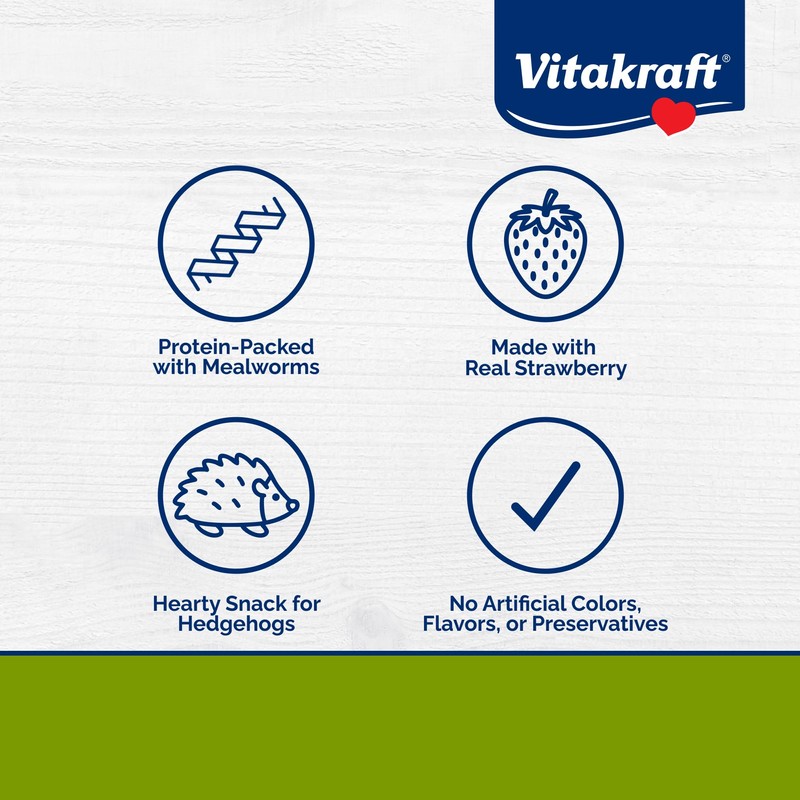 Sunseed Vita Prima Wigglers & Berries Hedgehog Treats - High-Protein