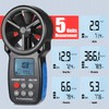 Digital Anemometer,Handheld Wind Speed Meter,Airflow Gauge Measures Wind Velocity Temperature