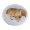 Bunlitent 39'' inch Calming Dog Bed, Plush Anti-Anxiety Donut Dog