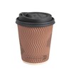NATUREZWAY PRO (500 PACK 8oz Bamboo Ripple Hot Cups -