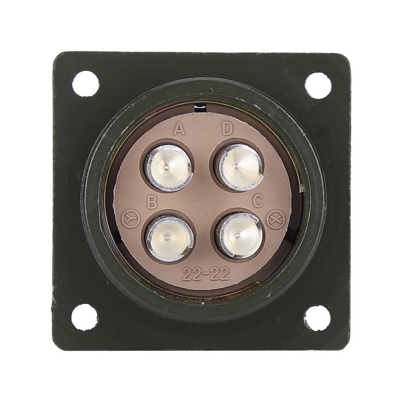 Aviation Socket 4 Pin 2.2KW‑5.5KW Alloy Equipment Plug Motors Industrial