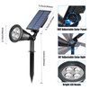 T-SUN (2 Pack LED Solar Spotlight, Waterproof Outdoor Security Garden