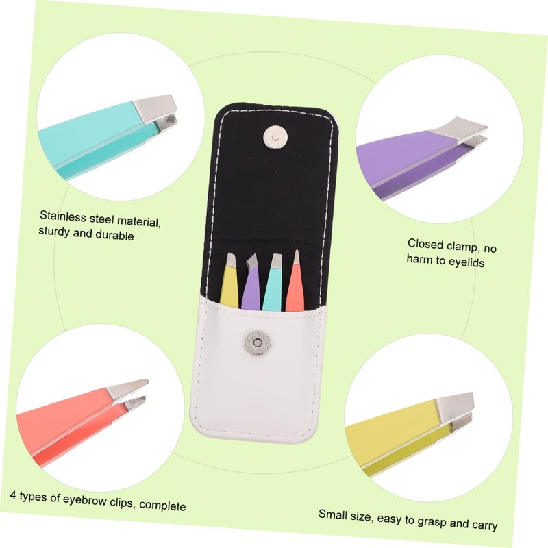 GLEAVI 4pcs Mini Eyebrow Clip Beading Tools Nails Supplies Women’s