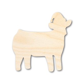 Unfinished Wood Cow with Santa Hat Shape | DIY Craft Cutout | up to 46" DIY 5" / 1/8"