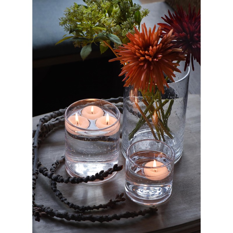 ARIAMOTION Hurricane Glass Candle Holders Set, Pillar Votive,Clear Seeded Bubbles