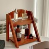 Desktop Organizer Retro Aesthetic Office Storage Rack Home Decor Wood