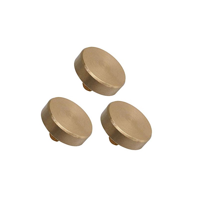 Liyafy 3Pcs Trumpet Bottom Valve Caps Knobs Brass Trumpet Caps
