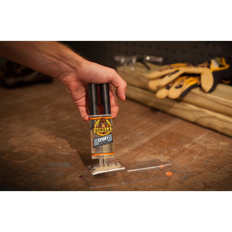 Gorilla 2 Part Epoxy, 5 Minute Set, .85 ounce Syringe,