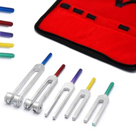 AAProTools 5 Piece Sensory Tuning Fork Set - Includes 128, 256, 512, 1024, and 2048 Cycles Plus Carrying case