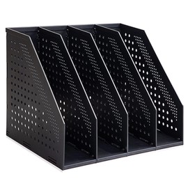 Elezeal Foldable Magazine File Holder Durable File Desktop Document Cabinet Organiser Book Shelves Magazine Folder Paper Filing Rack For Books, CDs, Shelves, Office, Library, Home and School