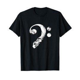 Skull Bass Musical Bass Clef T-Shirt