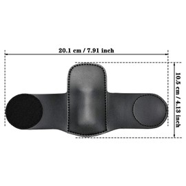 Artificial Leather Stethoscope Holder Handmade Stethoscope Hip Holder with Clip to Protect from Neck Carrying or Loss(Black,1 Piece)