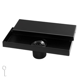 SHENGYIG Odour Trap Floor Drain, 20 x 8 cm Hair Strainer Shower Channel, 304 Stainless Steel Shower Channel, Flat and Smooth, Side Drainage, Suitable for Bathroom, Bathroom, Kitchen, Balcony