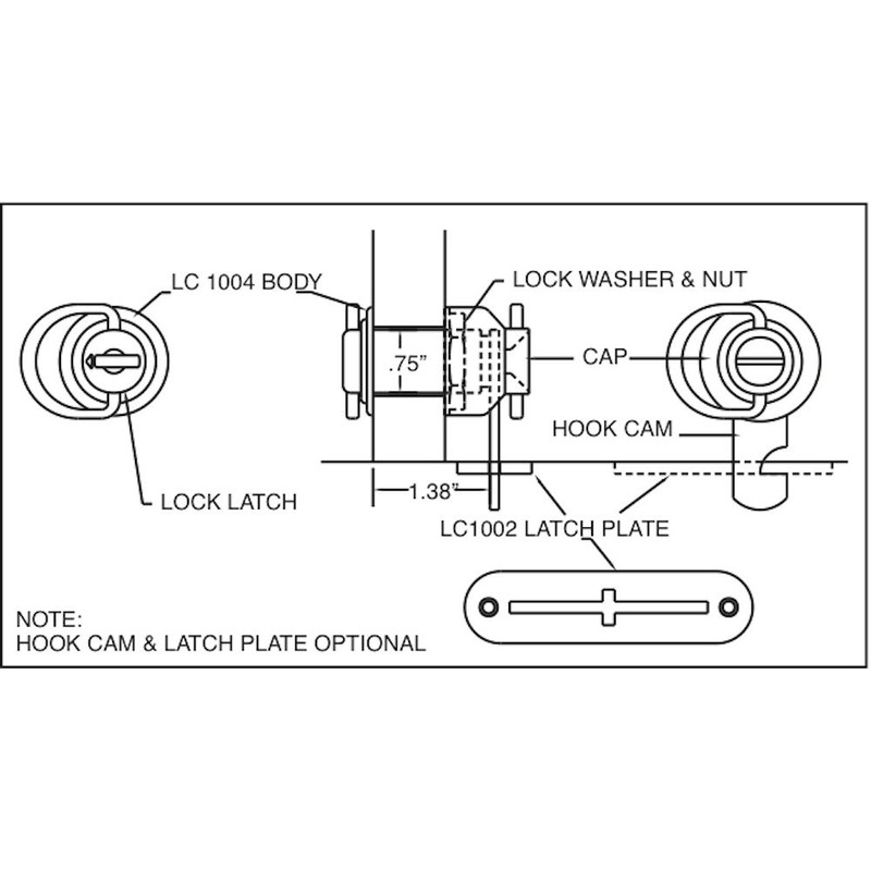 LC1000 Cuddy Lock