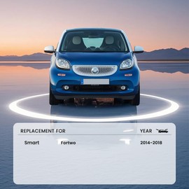 EMITHSUN® Windshield Wipers Replacement for Smart Fortwo 2-Door 2018 2017 2016 2015 2014 Premium All Weather Front Rear Wiper Blades Set - OEM Quality (Pack of 3)